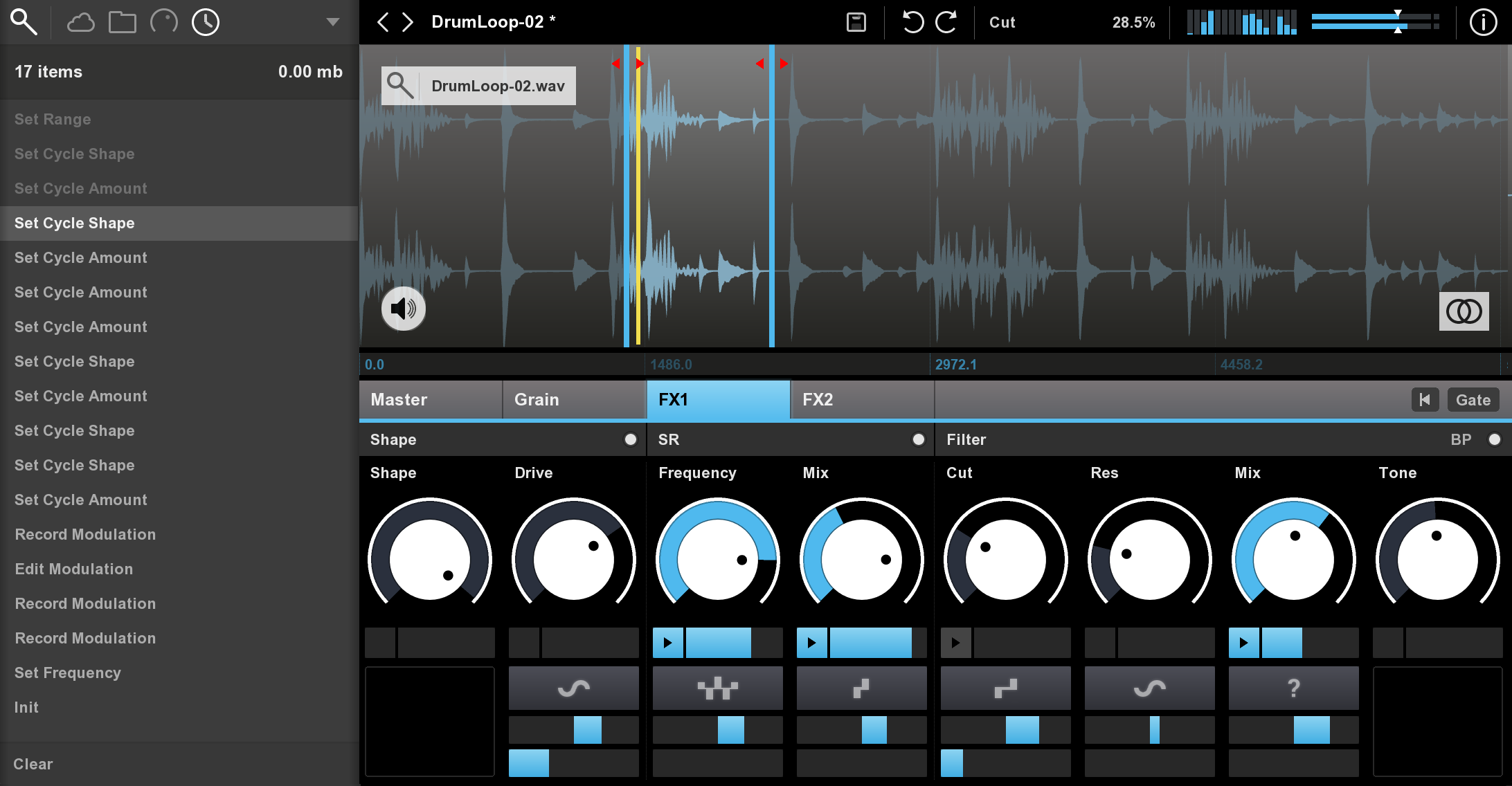 History / Stereo Waveform